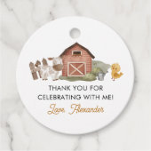 ファームアニマルズ1st誕生日パーティー フェイバータグ (正面)