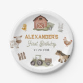 ファームアニマルズ1st誕生日パーティー ペーパープレート (正面)