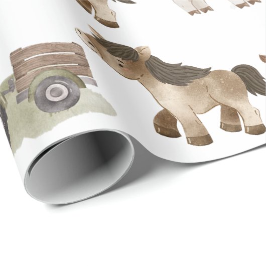 ファームアニマルズ1st誕生日パーティー ラッピングペーパー (ロールコーナー)