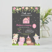 ファームアニマルズ2nd誕生日パーティの招待状ガール 招待状 (スタンド正面)