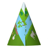 ファームアニマルズ&レッドトラクターバースデーパーティーテーマ パーティーハット (裏面)