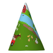 ファームアニマルズ&レッドトラクターバースデーパーティーテーマ パーティーハット (右)