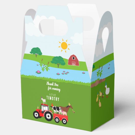 ファームアニマルズ&レッドトラクターバースデーパーティーテーマ フェイバーボックス (オープン)
