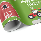 ファームアニマルズ&レッドトラクターバースデーパーティーテーマ ラッピングペーパー (ロールコーナー)