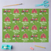 ファームアニマルズ&レッドトラクターバースデーパーティーテーマ 薄葉紙 (クラフト)