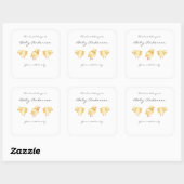 ファームアニマルチックベビーシャワー蔵書票 スクエアシール (シート)