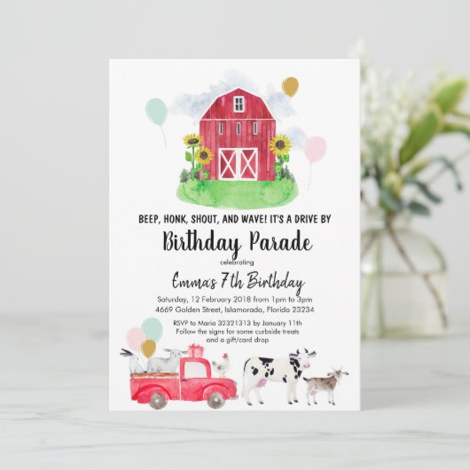 ファームアニマルドライブバイ誕生日パレード 招待状 (スタンド正面)
