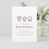 ファームアニマルドールベビーシャワー招待状 招待状 (スタンド正面)