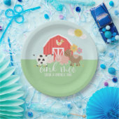 ファームアニマルバースデーパーティープレート牛馬豚 ペーパープレート (パーティー)