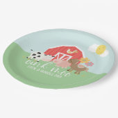 ファームアニマルバースデーパーティープレート牛馬豚 ペーパープレート (アングル)