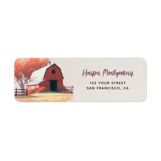 ファームアニマルバースデーパーティー差出人住所 ラベル (正面)