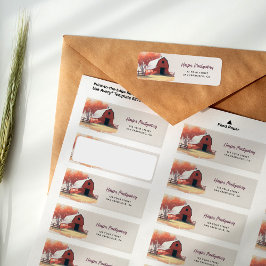 ファームアニマルバースデーパーティー差出人住所 ラベル