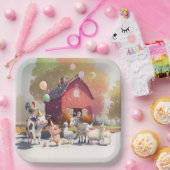 ファームアニマルバースデーパーティー紙プレート ペーパープレート (パーティー)