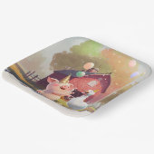 ファームアニマルバースデーパーティー紙プレート ペーパープレート (傾斜あり)