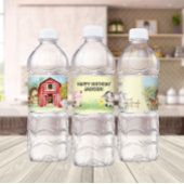 ファームアニマルバーンテーマの第2誕生日 ペットボトルラベル