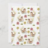 ファームアニマルバーンテーマの第2誕生日 招待状 (裏面)