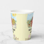 ファームアニマルバーンテーマの第2誕生日 紙コップ (右)