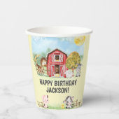 ファームアニマルバーンテーマの第2誕生日 紙コップ (正面)