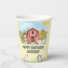 ファームアニマルバーンテーマの第2誕生日 紙コップ