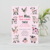 ファームアニマルピンクガールズセカンド誕生日 招待状 (スタンド正面)