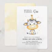 ファームアニマルファースト誕生日招待状 招待状 (正面/裏面)