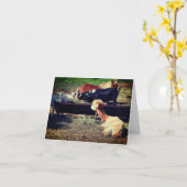 ファームアニマルフレンド自然ノート カード (黄色い花)