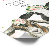 ファームアニマルフローラガールモモモザバーサイン ポスター (角)