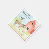 ファームアニマルベビーシャワー紙ナプキンス スタンダードカクテルナプキン (角)