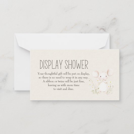 ファームアニマルメドウフレンズベビーディスプレイシャワー ノートカード (正面)