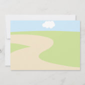 ファームアニマルレッドトラクターボーイズバースデーパーティー 招待状 (裏面)