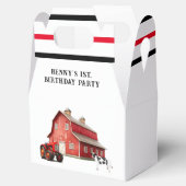 ファームアニマルレッドバーントラクター1st.誕生日パーティー フェイバーボックス (オープン)