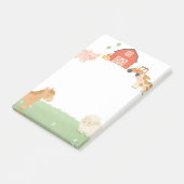 ファームアニマル納屋周囲の庭水彩付箋 ポストイット (アングル)