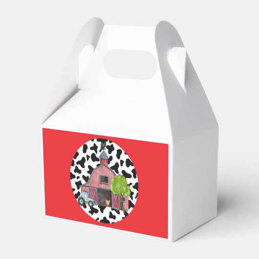 ファームアニマル納屋周囲の庭誕生日お気に入りカスタマイズ箱 フェイバーボックス (裏面サイド)