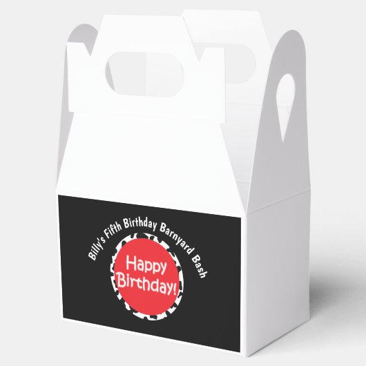 ファームアニマル納屋周囲の庭誕生日デコアフェイスボックス フェイバーボックス (オープン)