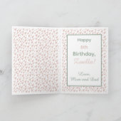 ファームアニマル誕生日カウグリーンピンク 招待状 (内部)