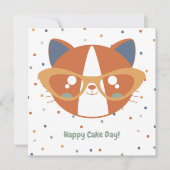 ファームアニマル誕生日キャットカラフル紙吹雪 シーズンカード (正面)