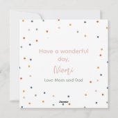 ファームアニマル誕生日キャットカラフル紙吹雪 シーズンカード (裏面)