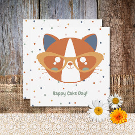 ファームアニマル誕生日キャットカラフル紙吹雪 シーズンカード