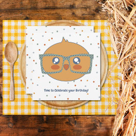 ファームアニマル誕生日チキンカラフル紙吹雪 カード