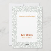 ファームアニマル誕生日ドッグハートギンガムパターン シーズンカード (裏面)