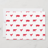 ファームアニマル誕生日パーティー写真招待状 招待状 (裏面)