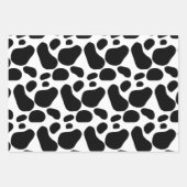 ファームアニマル&カウパターンブルー誕生日 ラッピングペーパーシート (正面2)