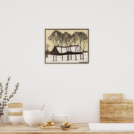 ファームインザスノーbyジュリーデグラグアールヌーボー ポスター (キッチン)