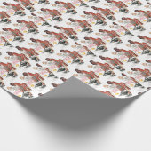 ファームウォーター色カウピグバーンドキュート動物 ラッピングペーパー (角)