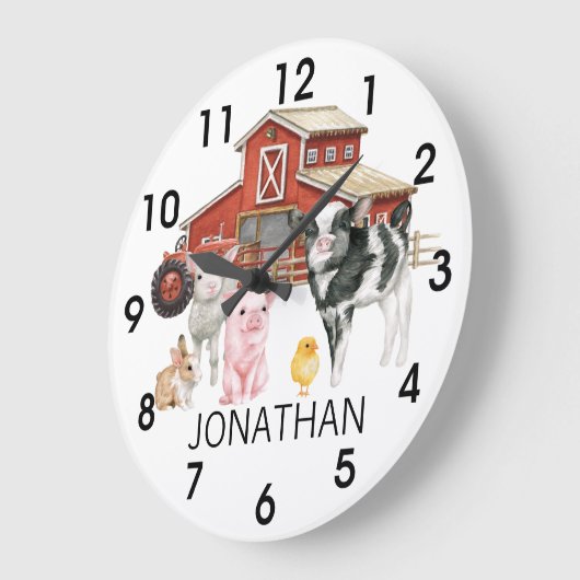 ファームウォーター色カウピグバーンモノグラム ラージ壁時計 (傾斜)