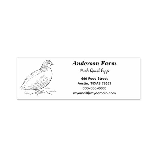 ファームウワイルエッグズ差出人住所 セルフインキングスタンプ (デザイン)