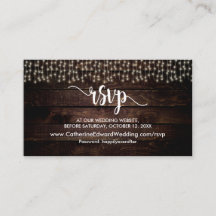 ファームウ素朴ッド、ストリングライト、RSVP応答エンクル