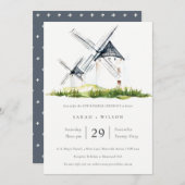 ファームウ素朴ンドミルテーマボアクリニューアル招待状 サンキューカード (正面/裏面)