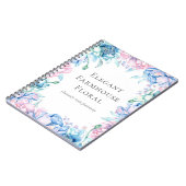 ファームエレガントハウスウォーターカラーフローラ牡丹花 ノートブック (左側)