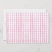 ファームオールドマクドナルド納屋周囲の庭ピンクアニマルズパーティー 招待状 (裏面)